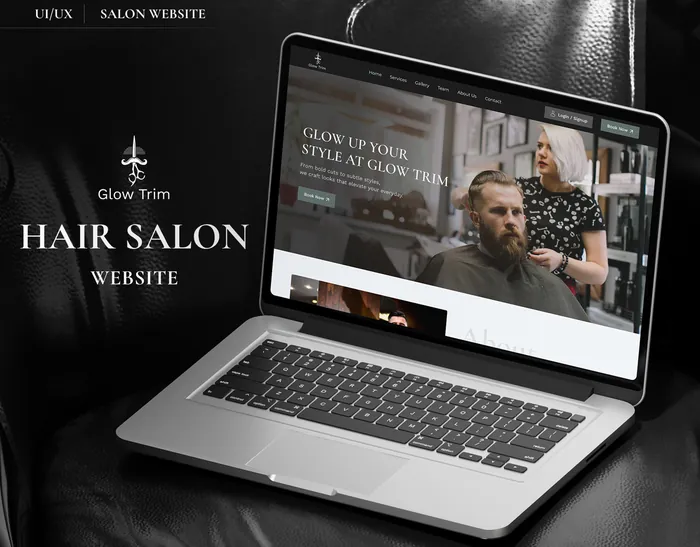 Glow Trim hair salon website with online booking